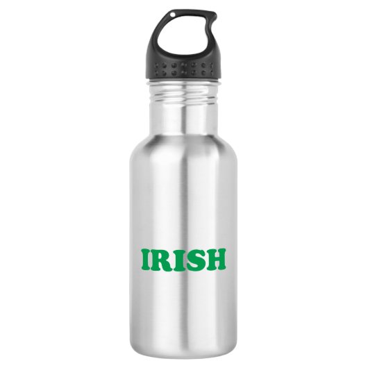 Saint Patrick's Day Irish Green letters Waterfles (Voorkant)