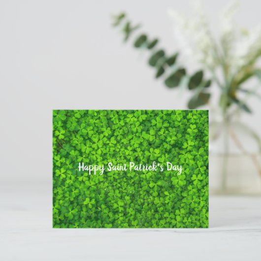 Saint Patrick's Day Irish Green Shamrock Briefkaart (Staand voorkant)