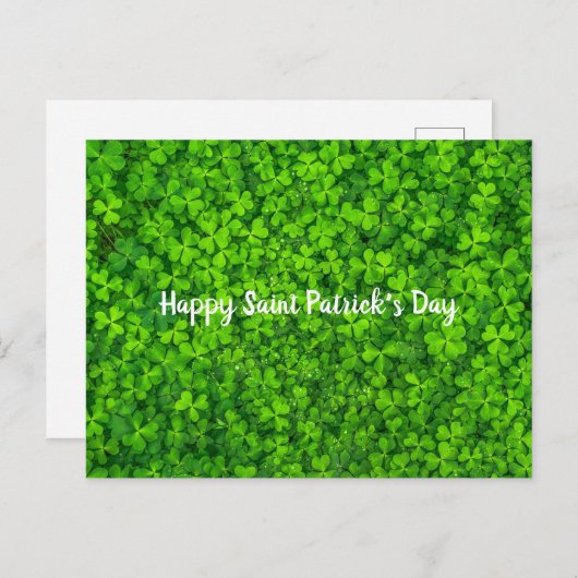 Saint Patrick's Day Irish Green Shamrock Briefkaart (Voorkant / Achterkant)