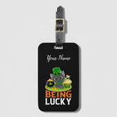 Saint Patrick's Day is Lucky Bagagelabel (Voorkant (verticaal))