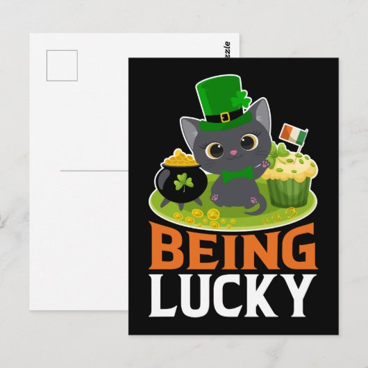 Saint Patrick's Day is Lucky Briefkaart (Voorkant / Achterkant)