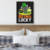 Saint Patrick's Day is Lucky Canvas Afdruk (Insitu (Slaapkamer))