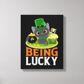 Saint Patrick's Day is Lucky Canvas Afdruk (Voorkant)