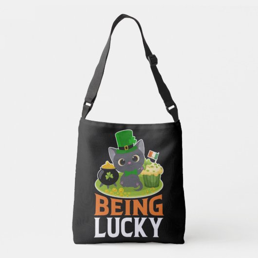 Saint Patrick's Day is Lucky Crossbody Tas (Achterkant)