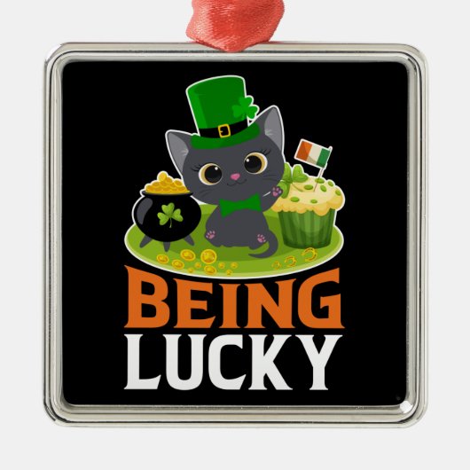 Saint Patrick's Day is Lucky Metalen Ornament (Voorkant)
