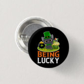Saint Patrick's Day is Lucky Ronde Button 3,2 Cm (Voorkant /achterkant)