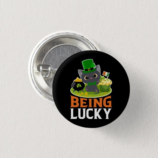 Saint Patrick's Day is Lucky Ronde Button 3,2 Cm (Voorkant /achterkant)