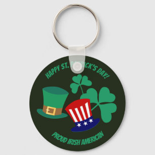 Saint Patrick's Day is trots op Iers Amerikaan Sleutelhanger