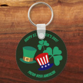 Saint Patrick's Day is trots op Iers Amerikaan Sleutelhanger (Voorkant)