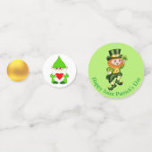 Saint Patrick's Day Kabouter, Elf & Pot met Goud Confetti (Voorkanten)