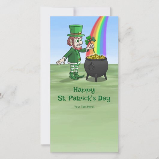 Saint Patrick's Day Kabouter Kaart (Voorkant)