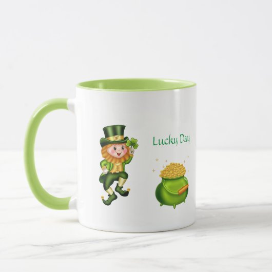 Saint Patrick's Day Kabouter & Pot met Goud Mok (Links)