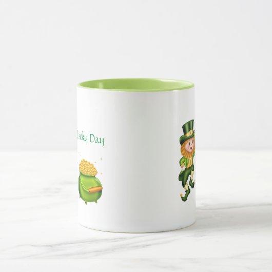Saint Patrick's Day Kabouter & Pot met Goud Mok (Midden)