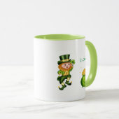 Saint Patrick's Day Kabouter & Pot met Goud Mok (Voorkant rechts)