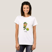 Saint Patrick's Day kabouter & pot met goud T-shirt (Voorkant volledig)