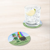 Saint Patrick's Day Kabouter Ronde Kartonnen Onderzetter (Insitu)