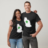 Saint Patrick's Day Kat Ragdoll Klaver T-shirt (Unisex)