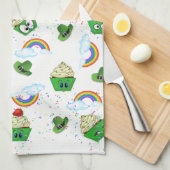 Saint Patrick's Day Keuken Handdoek Cupcakes (Quarter Fold)