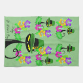 Saint Patrick's Day Keuken Handdoek Kat Bloemen (Horizontaal)
