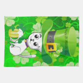 Saint Patrick's Day Keuken Handdoek Kat Bloemen (Horizontaal)