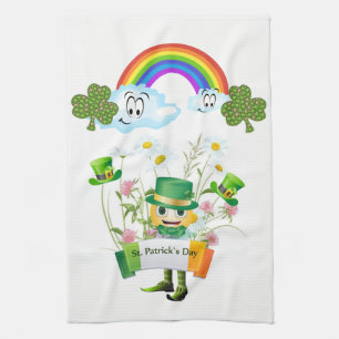 Saint Patrick's Day Keuken Handdoek Leprechaun