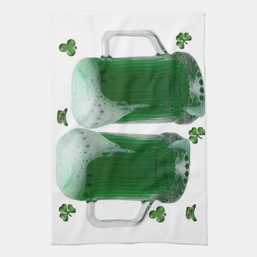 Saint Patrick's Day Kitchen Hand Towel Beer Theedoek (Verticaal)