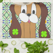 Saint Patrick's Day Kitchen Hand Towel Dog Theedoek (Gevouwen)