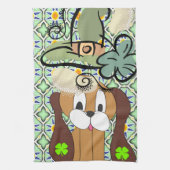 Saint Patrick's Day Kitchen Hand Towel Dog Theedoek (Verticaal)