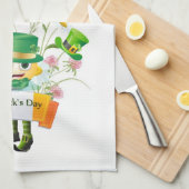 Saint Patrick's Day Kitchen Hand Towel Leprechaun Theedoek (Quarter Fold)