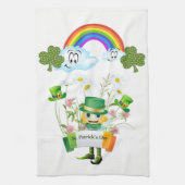 Saint Patrick's Day Kitchen Hand Towel Leprechaun Theedoek (Verticaal)