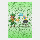 Saint Patrick's Day Kitchen Hand Towel Leprechaun Theedoek (Verticaal)