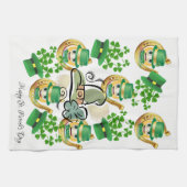 Saint Patrick's Day Kitchen Hand Towel Leprechaun Theedoek (Horizontaal)