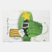 Saint Patrick's Day Kitchen Hand Towel Pet Beer Theedoek (Horizontaal)