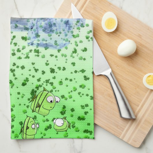 Saint Patrick's Day Kitchen Hand Towel Polar Beer Theedoek (Quarter Fold)