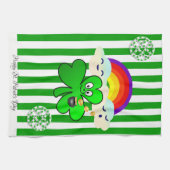 Saint Patrick's Day Kitchen Hand Towel Shamrock Theedoek (Horizontaal)