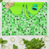 Saint Patrick's Day Kitchen Hand Towel Shamrock Theedoek (Gevouwen)