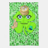 Saint Patrick's Day Kitchen Hand Towel Shamrock Theedoek (Verticaal)