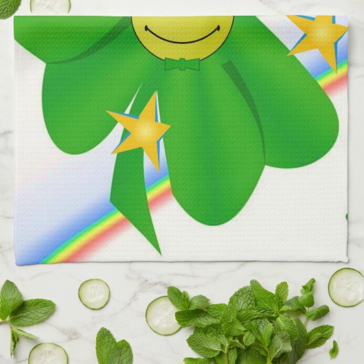 Saint Patrick's Day Kitchen Hand Towel Shamrock Theedoek (Gevouwen)