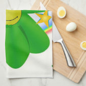 Saint Patrick's Day Kitchen Hand Towel Shamrock Theedoek (Quarter Fold)