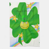 Saint Patrick's Day Kitchen Hand Towel Shamrock Theedoek (Verticaal)