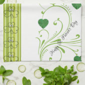 Saint Patrick's Day Kitchen Hand Towel Shamrocks Theedoek (Gevouwen)
