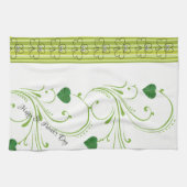 Saint Patrick's Day Kitchen Hand Towel Shamrocks Theedoek (Horizontaal)