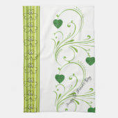 Saint Patrick's Day Kitchen Hand Towel Shamrocks Theedoek (Verticaal)