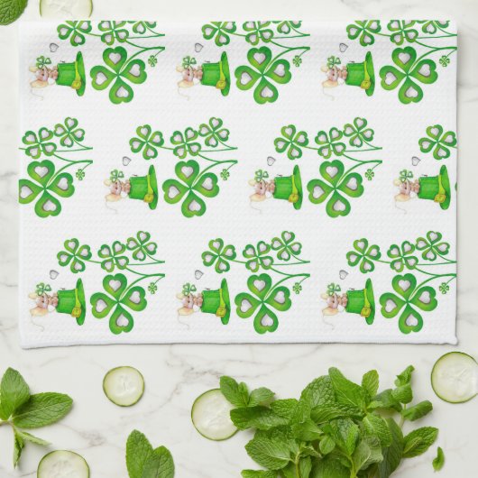 Saint Patrick's Day Kitchen Hand Towel Theedoek (Gevouwen)