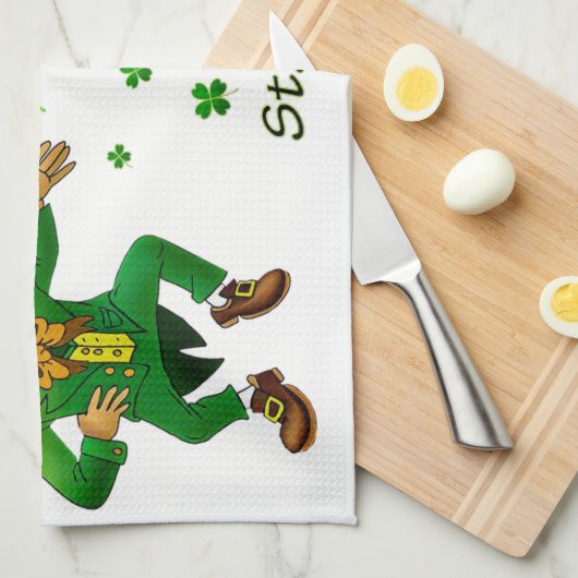 Saint Patrick's Day Kitchen Hand Towel Theedoek (Quarter Fold)
