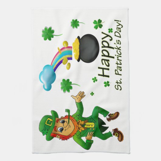 Saint Patrick's Day Kitchen Hand Towel Theedoek (Verticaal)