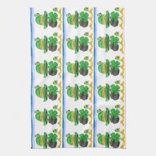 Saint Patrick's Day Kitchen Hand Towel Theedoek (Verticaal)