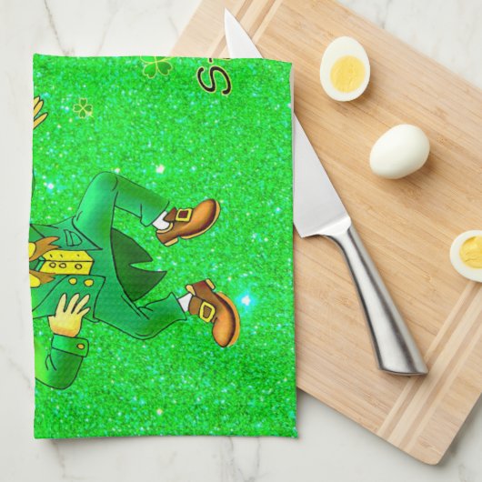 Saint Patrick's Day Kitchen Hand Towel Theedoek (Quarter Fold)