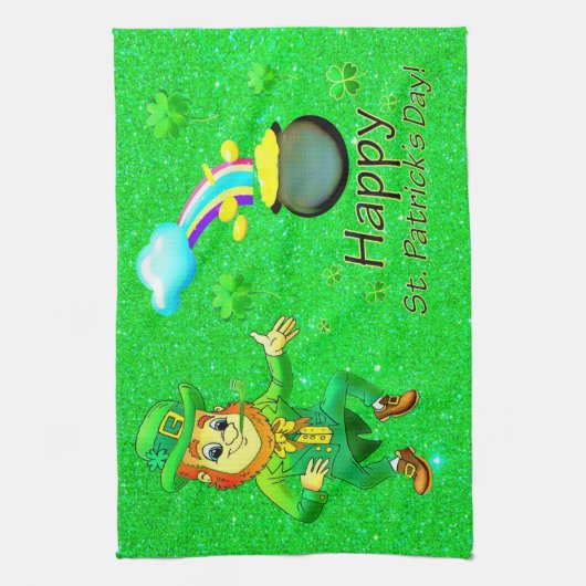 Saint Patrick's Day Kitchen Hand Towel Theedoek (Verticaal)