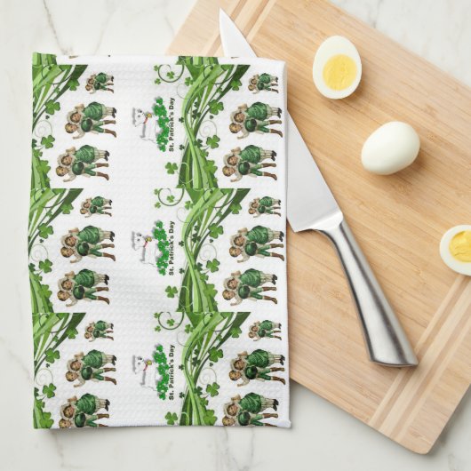 Saint Patrick's Day Kitchen Hand Towel Theedoek (Quarter Fold)